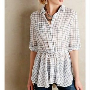 Anthropologist plaid top